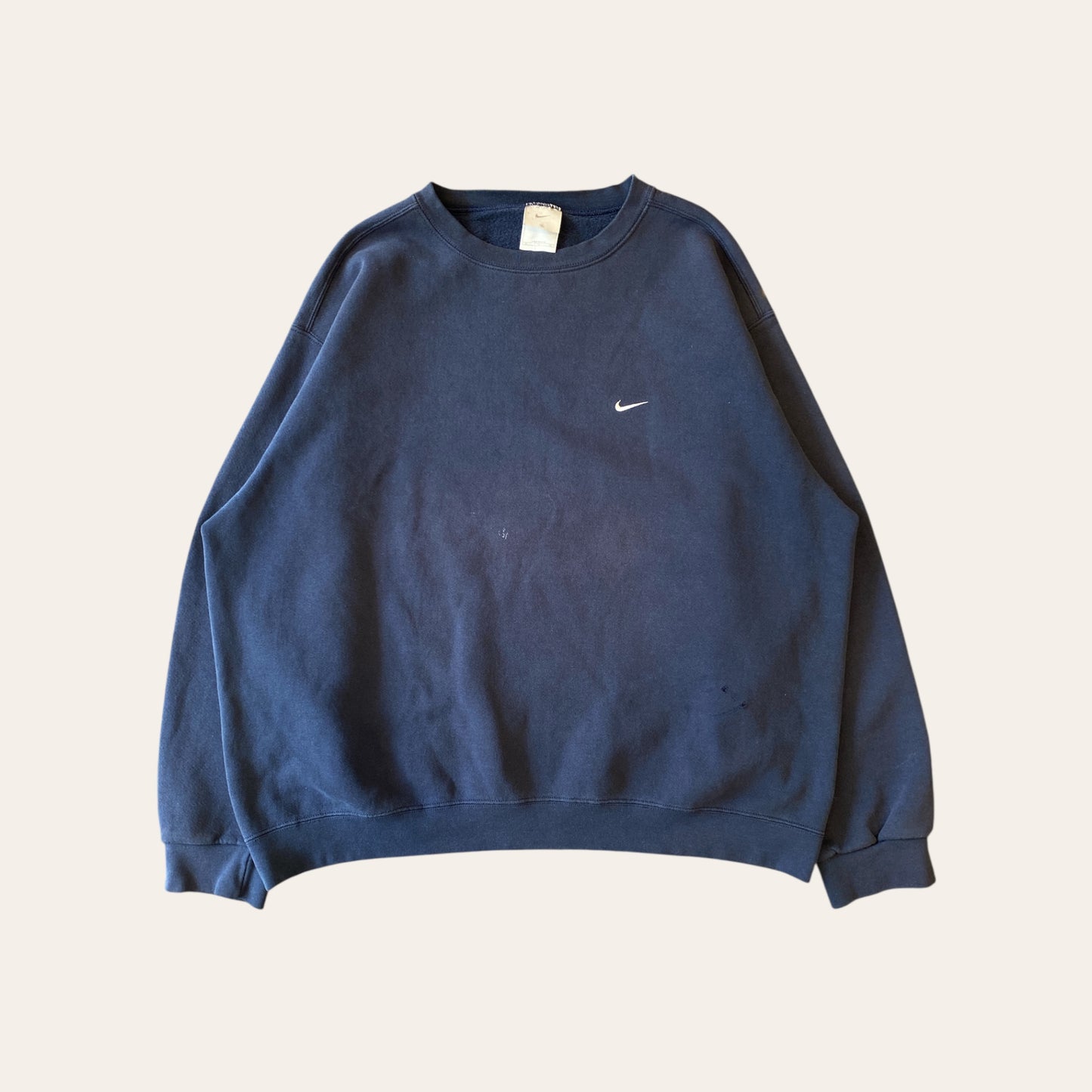 Y2K Nike Side Swoosh Sweater Navy Size XL