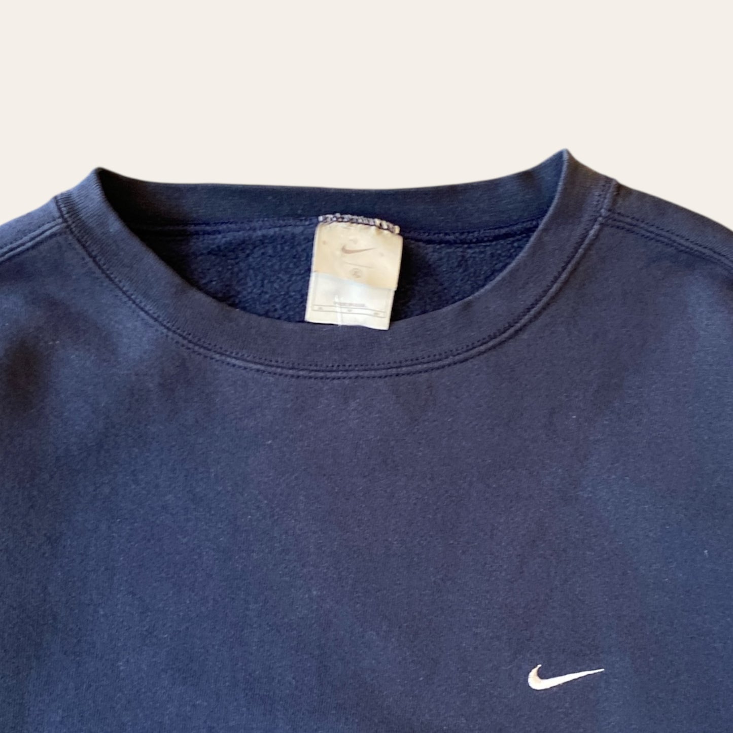 Y2K Nike Side Swoosh Sweater Navy Size XL