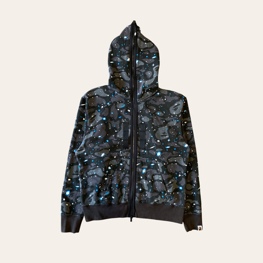 Bape Galaxy Zip Up Hoodie Size S