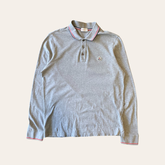 Moncler LS Polo Grey Size XL