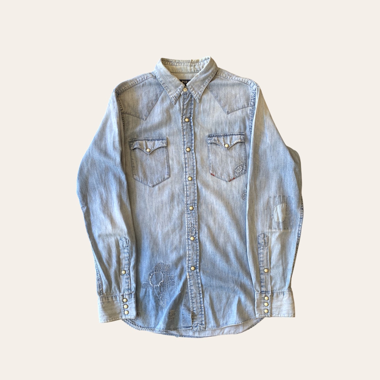 Polo RL Denim Button Up Size M