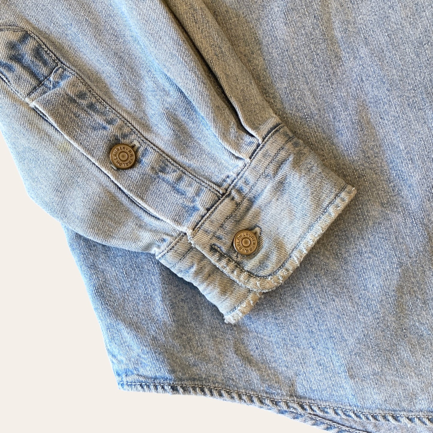 RRL Denim Button Up Shirt Size L