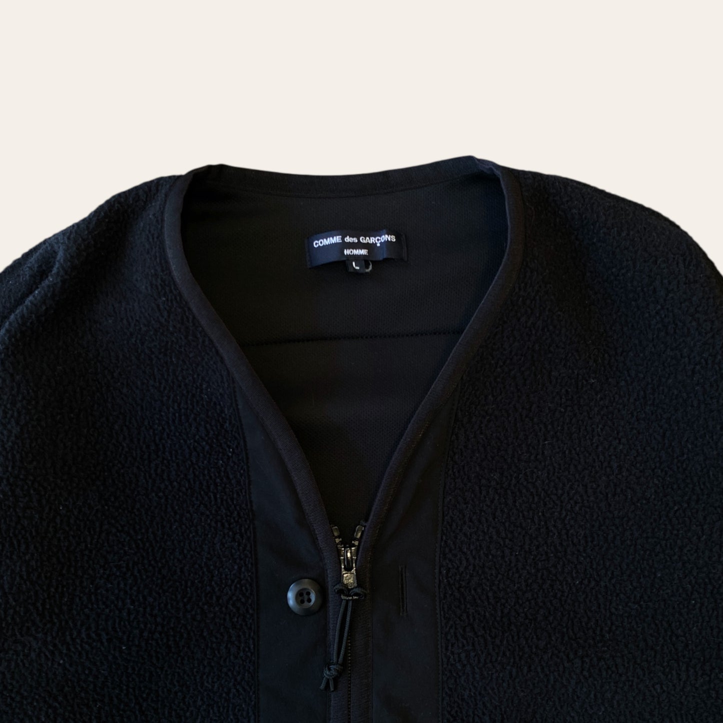 CDG Flece Zip Up Cardigan Size L