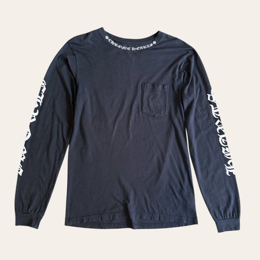 Chrome Hearts Script Collar Logo Long Sleeve Size M