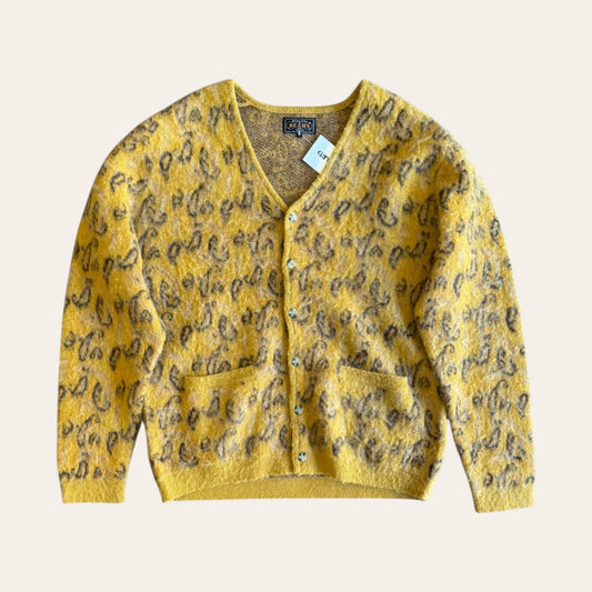 Beams Jaquiard Mohair Cardigan Size L