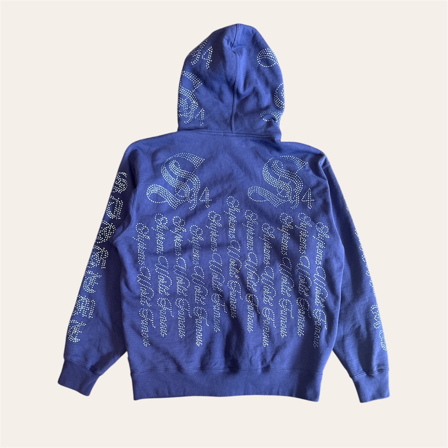 Supreme Rhinestone Zip Hoodie Size M