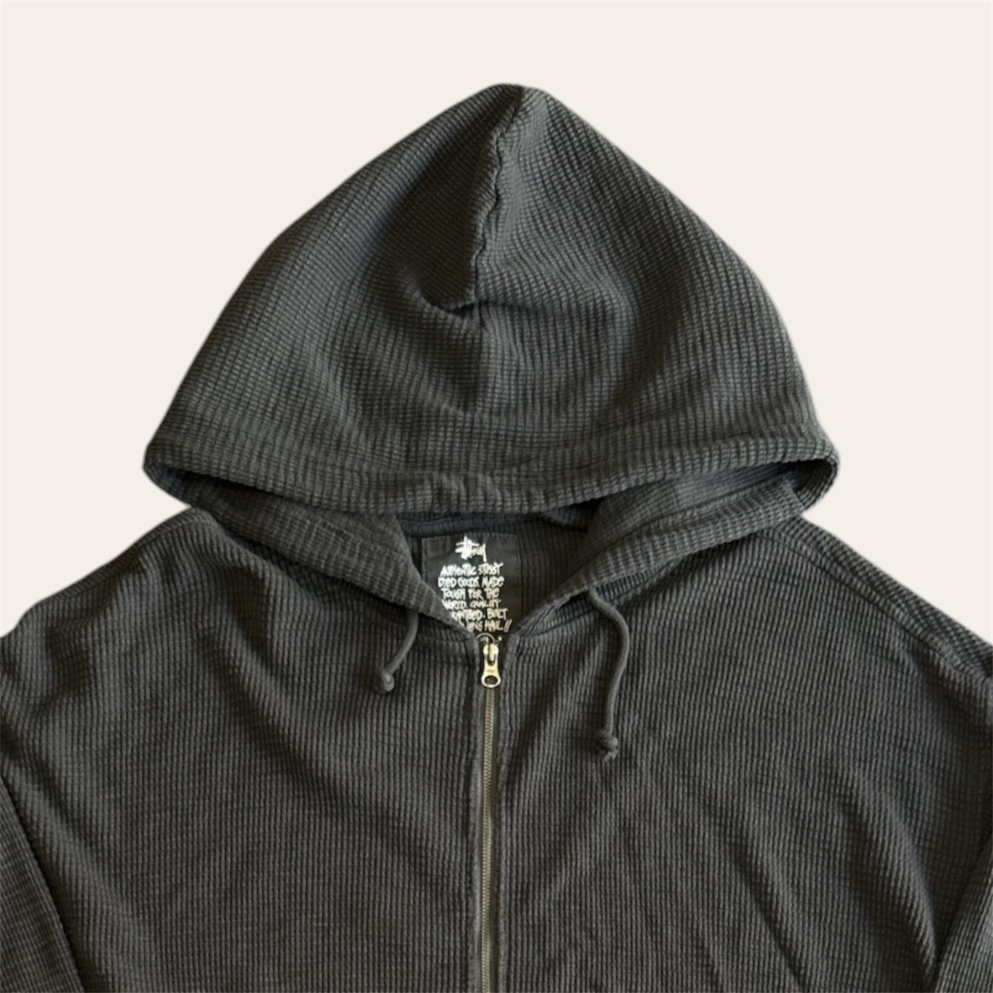 Stussy Thermo Zip Up Hoodie Size XL