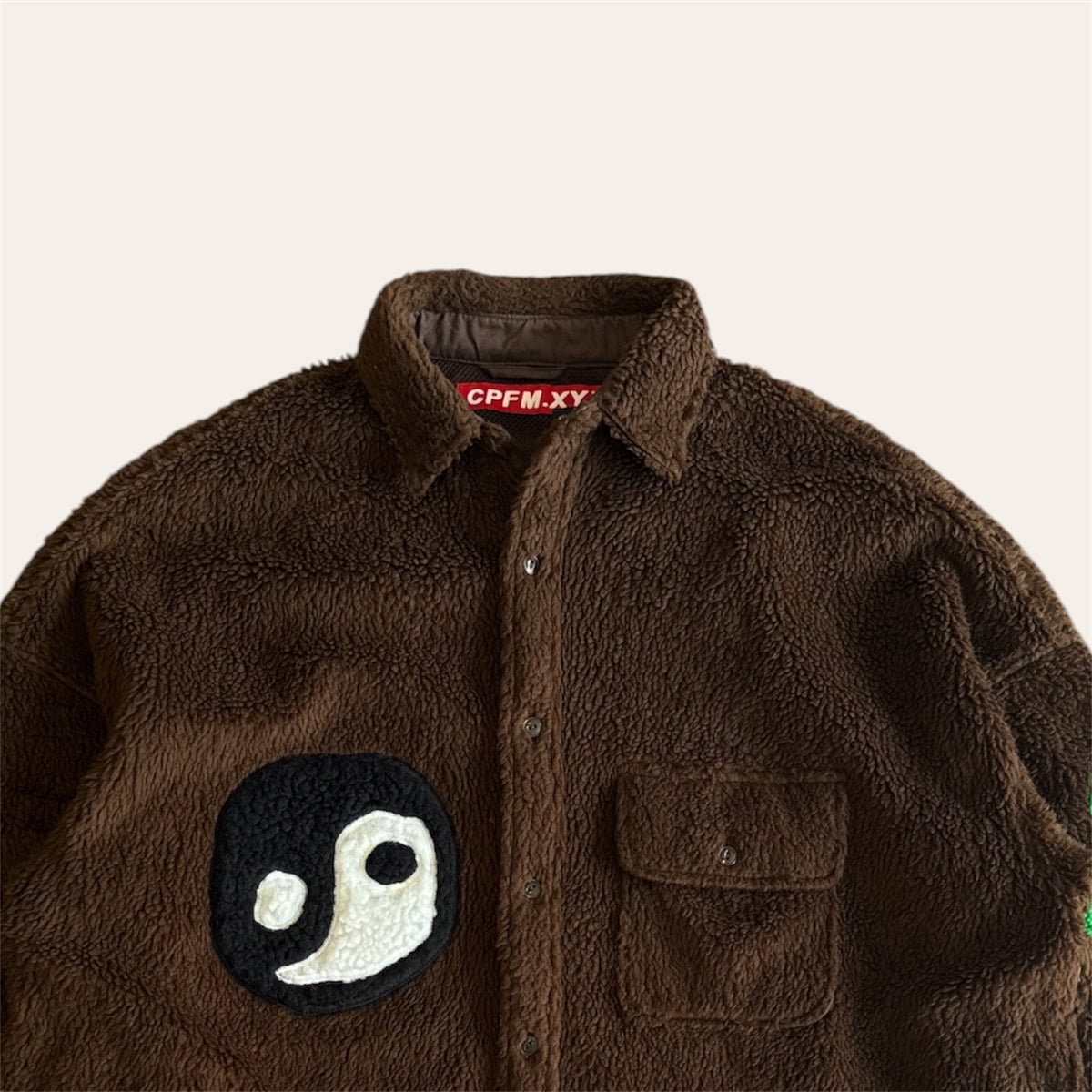 CPFM Fleece Buttonup Brown Size L