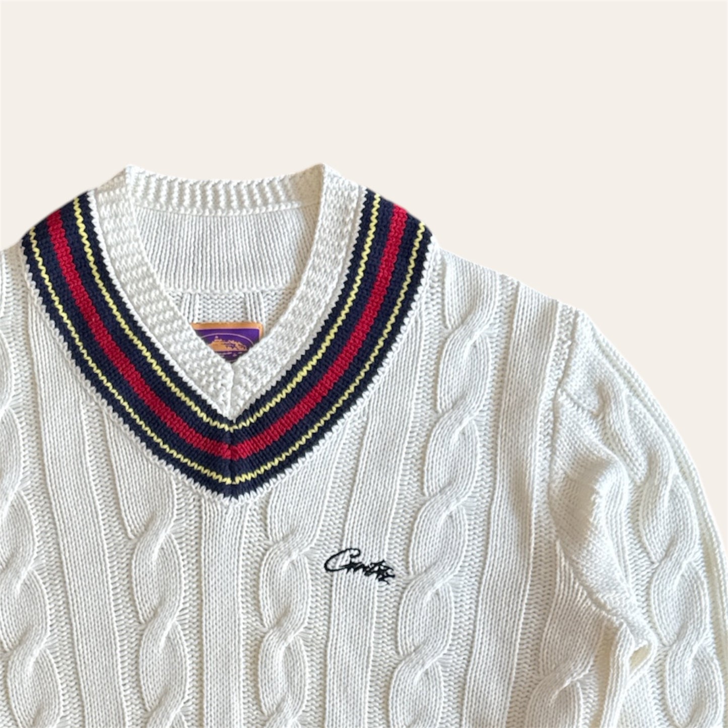 Corteiz Cable Knit Sweater Size L