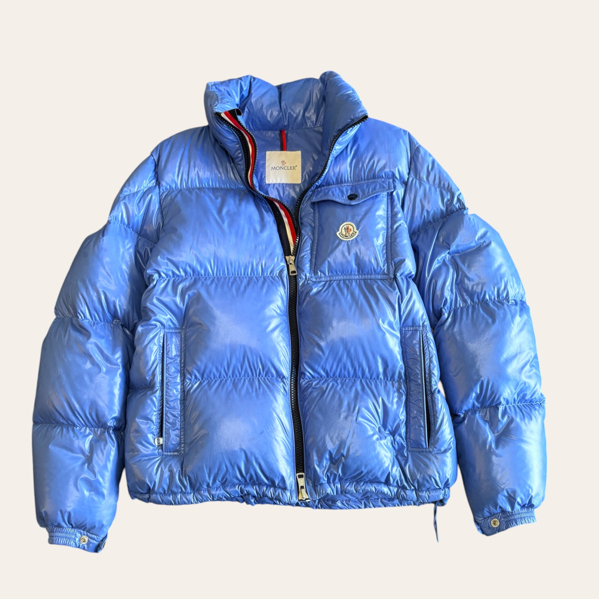 Moncler Puffer Jacket Blue Size 5