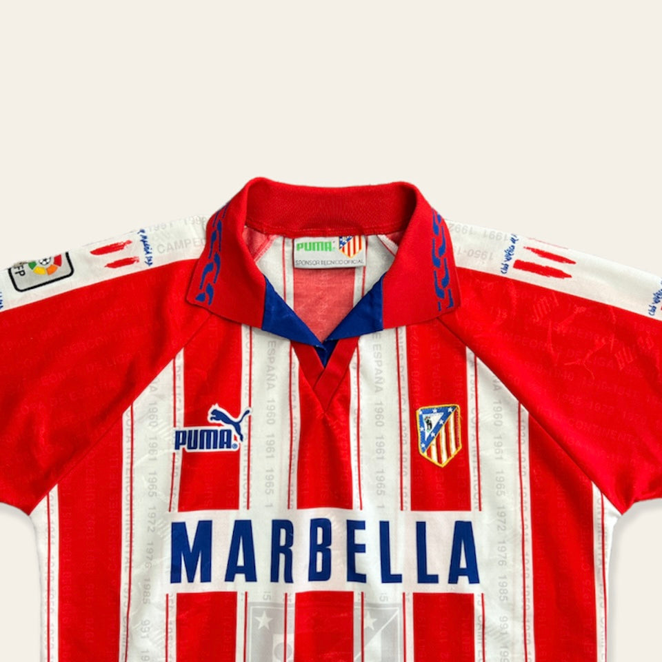 94/95 Atletico Madrid Home Kit Size M